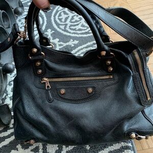 SOLD balenciaga large city crossbody rose gold hw